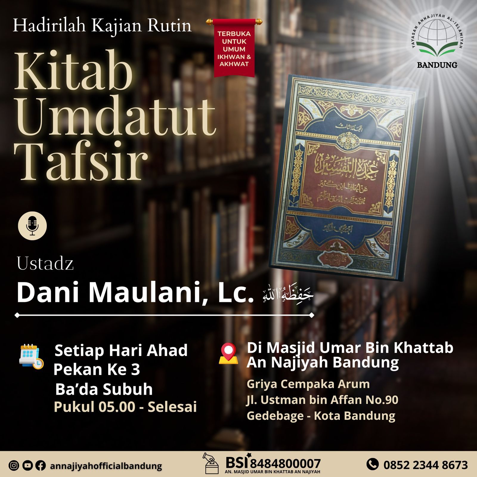 Kajian Rutin: Kitab Umdatut Tafsir